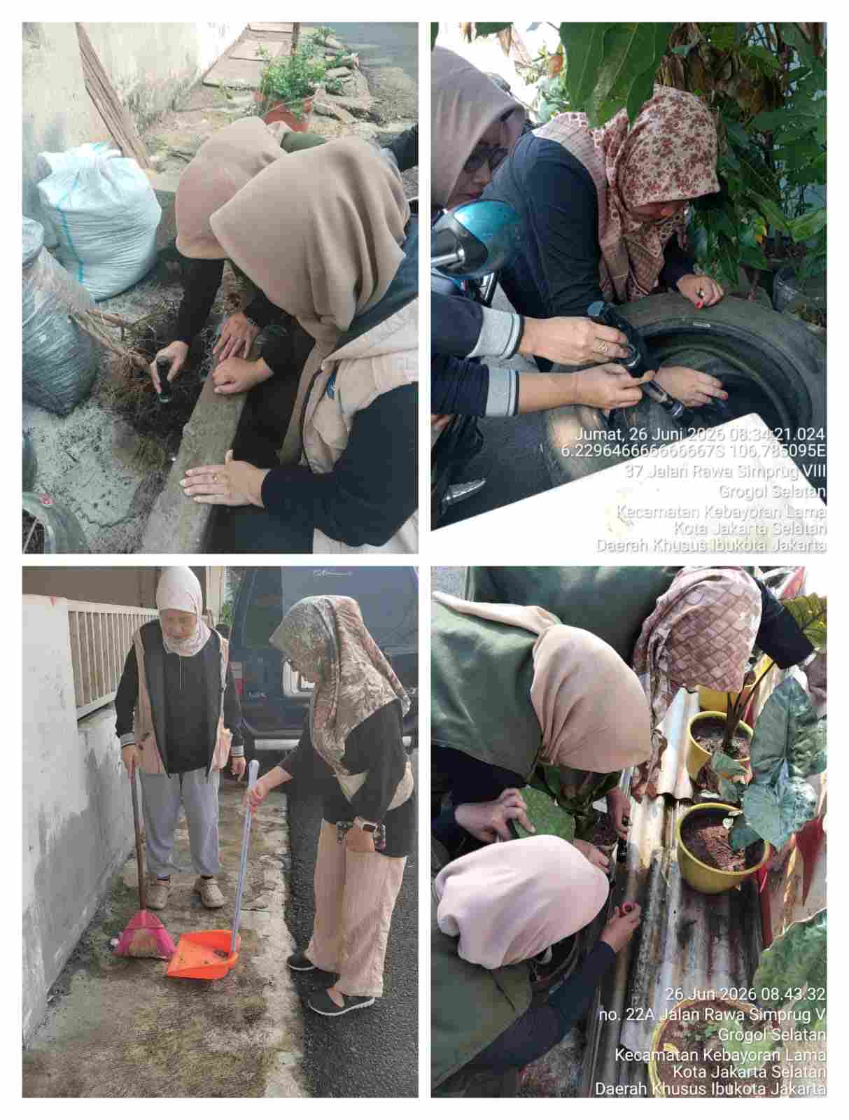 Gencarkan Jum'at Bersih, Kader RW 09 Grogol Selatan Edukasi Pilah Sampah hingga Cegah DBD jumat bersih grogol selatan edukasi sampah jumantik