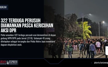 322 Terduga Perusuh Diamankan Pasca Kericuhan Aksi DPR