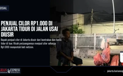 Penjual Cilor Rp1.000 di Jakarta Tidur di Jalan Usai Diusir
