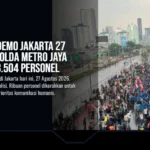 Tiga Titik Demo Jakarta 27 Agustus, Polda Metro Jaya Siapkan 18.504 Personel