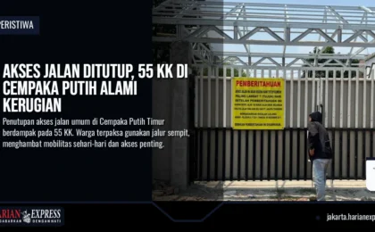 Akses Jalan Ditutup, 55 KK di Cempaka Putih Alami Kerugian