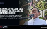 Sebaran Abu Vulkanik Anak Krakatau Tiba di Jakarta, Ini Imbauan Gubernur