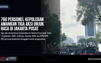 760 Personel Kepolisian Amankan Tiga Aksi Unjuk Rasa di Jakarta Pusat