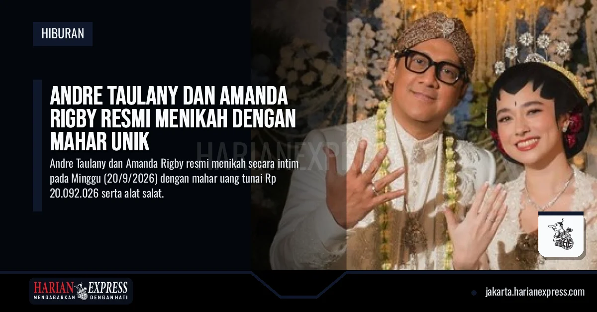 Andre Taulany dan Amanda Rigby Resmi Menikah dengan Mahar Unik