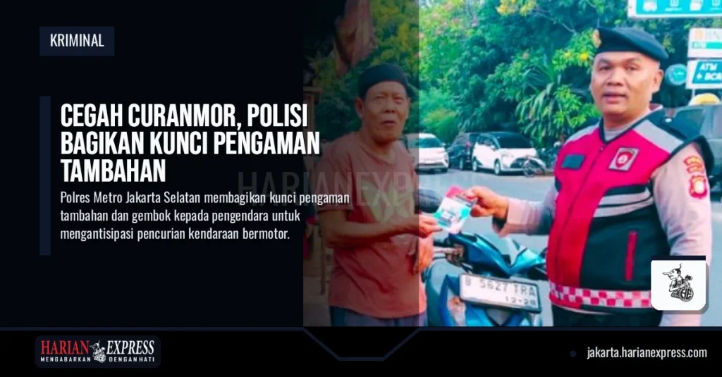 Cegah Curanmor, Polisi Bagikan Kunci Pengaman Tambahan