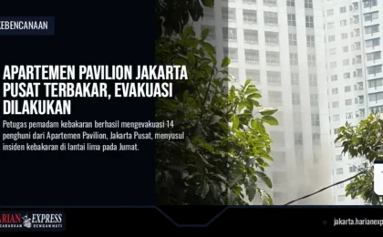 Apartemen Pavilion Jakarta Pusat Terbakar, Evakuasi Dilakukan