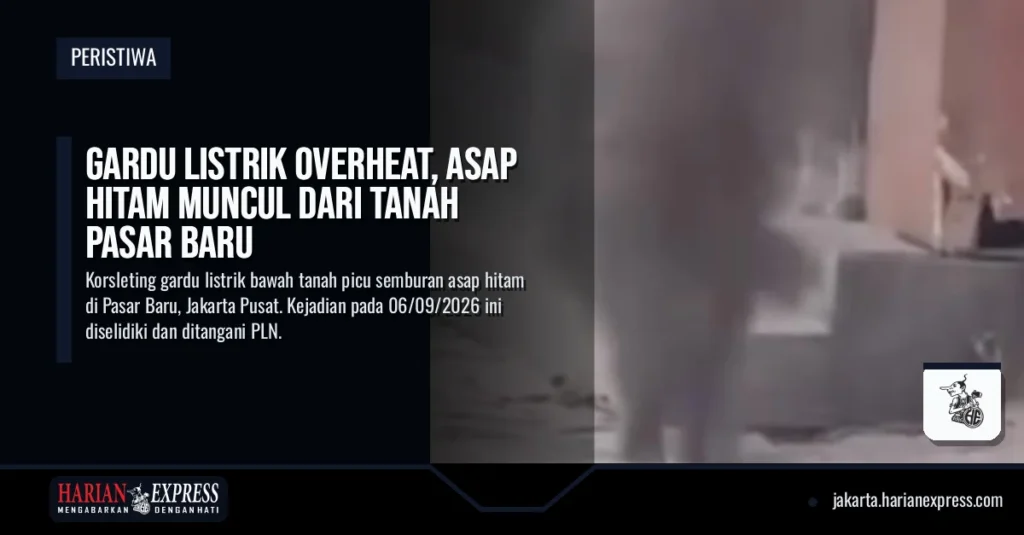 Gardu Listrik Overheat, Asap Hitam Muncul dari Tanah Pasar Baru