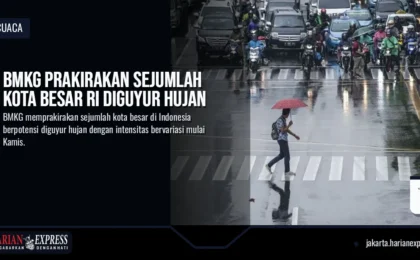 BMKG Prakirakan Sejumlah Kota Besar RI Diguyur Hujan