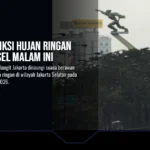 BMKG Prediksi Hujan Ringan Guyur Jaksel Malam Ini