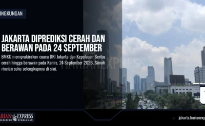 Jakarta Diprediksi Cerah dan Berawan pada 24 September