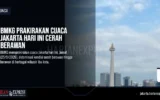 BMKG Prakirakan Cuaca Jakarta Hari Ini Cerah Berawan