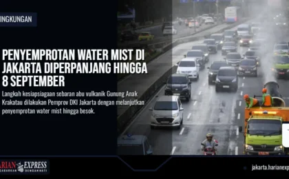 Penyemprotan Water Mist di Jakarta Diperpanjang Hingga 8 September