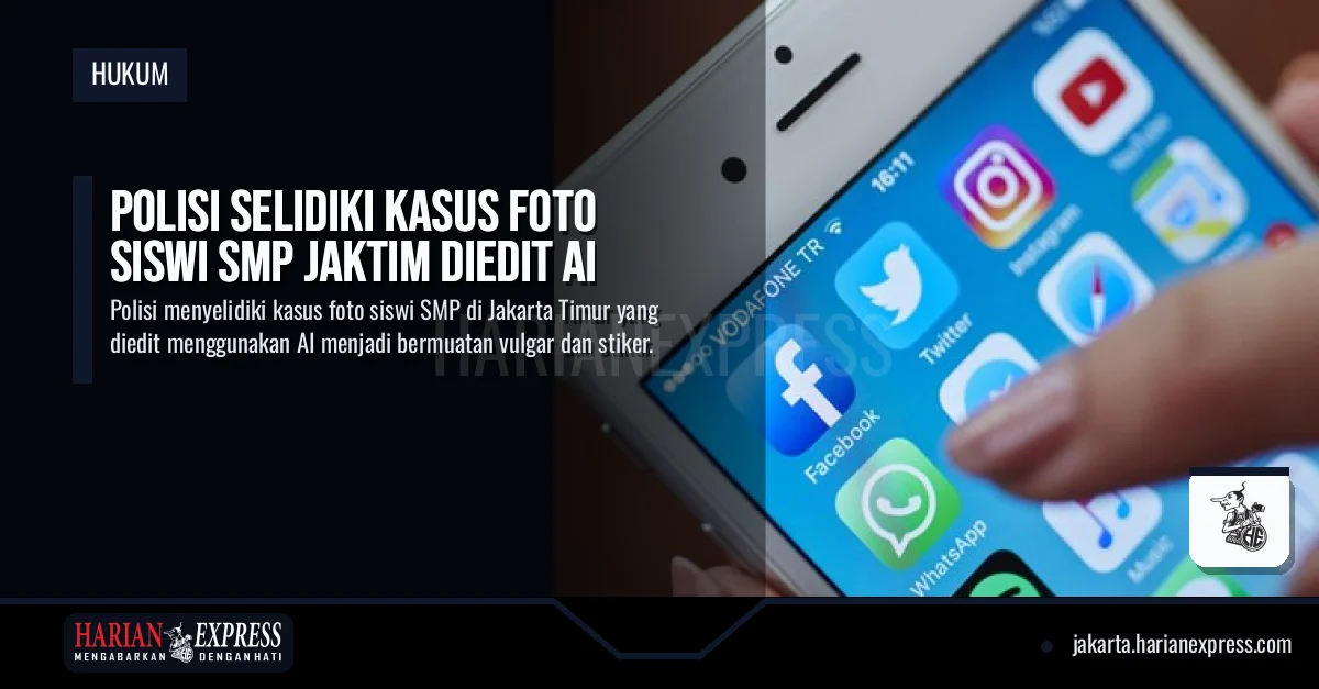 Polisi Selidiki Kasus Foto Siswi SMP Jaktim Diedit AI