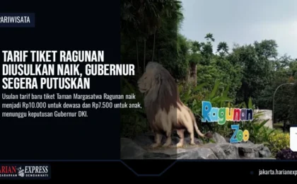 Tarif Tiket Ragunan Diusulkan Naik, Gubernur Segera Putuskan