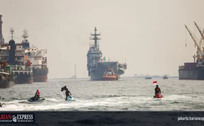 Kapal Induk Pertama RI ITS Giuseppe Garibaldi Tiba di Jakarta