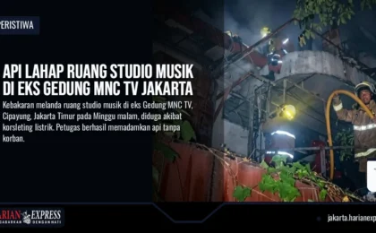 Api Lahap Ruang Studio Musik di Eks Gedung MNC TV Jakarta