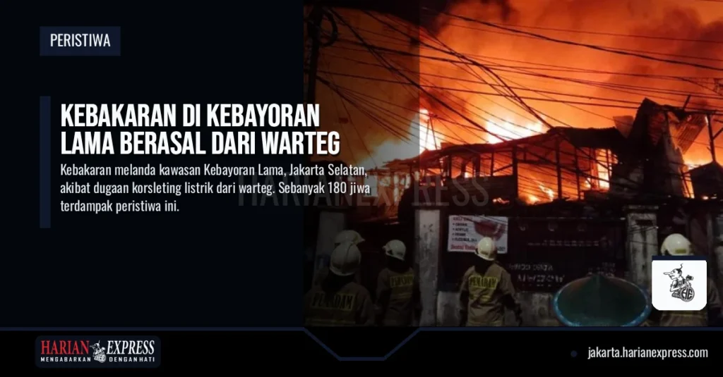 Kebakaran di Kebayoran Lama Berasal dari Warteg