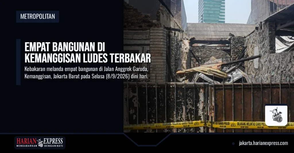 Empat Bangunan di Kemanggisan Ludes Terbakar