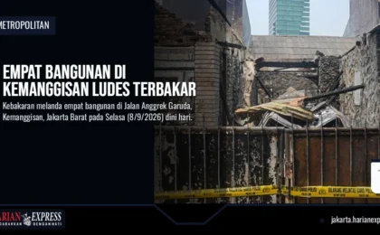 Empat Bangunan di Kemanggisan Ludes Terbakar