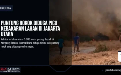 Puntung Rokok Diduga Picu Kebakaran Lahan di Jakarta Utara
