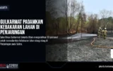 Gulkarmat Padamkan Kebakaran Lahan di Penjaringan