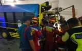 Truk Rem Blong Tabrak Tembok Mal di Tebet Jaksel