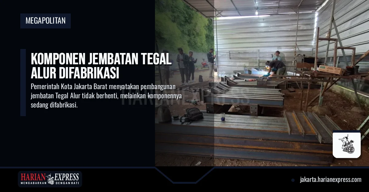 Komponen Jembatan Tegal Alur Difabrikasi