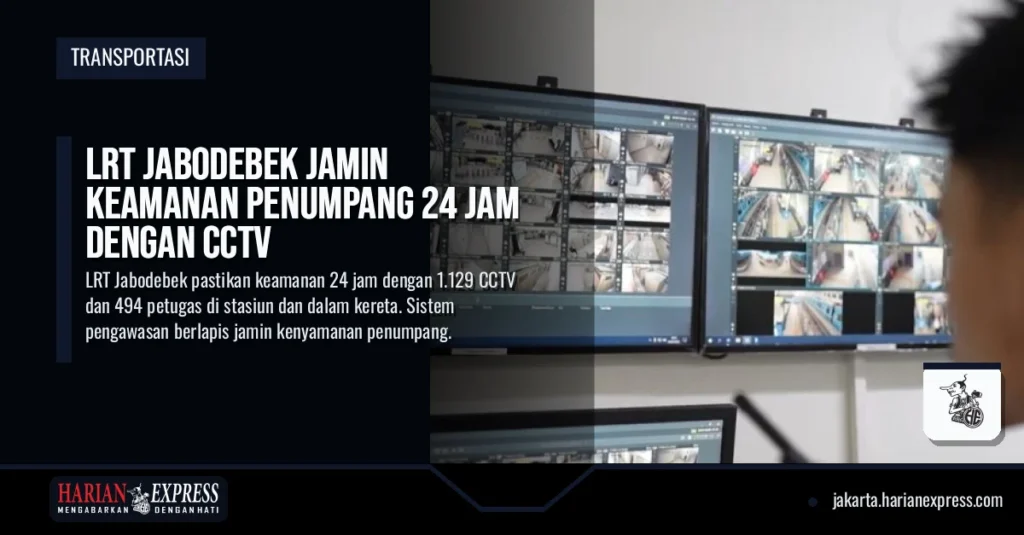 LRT Jabodebek Jamin Keamanan Penumpang 24 Jam dengan CCTV