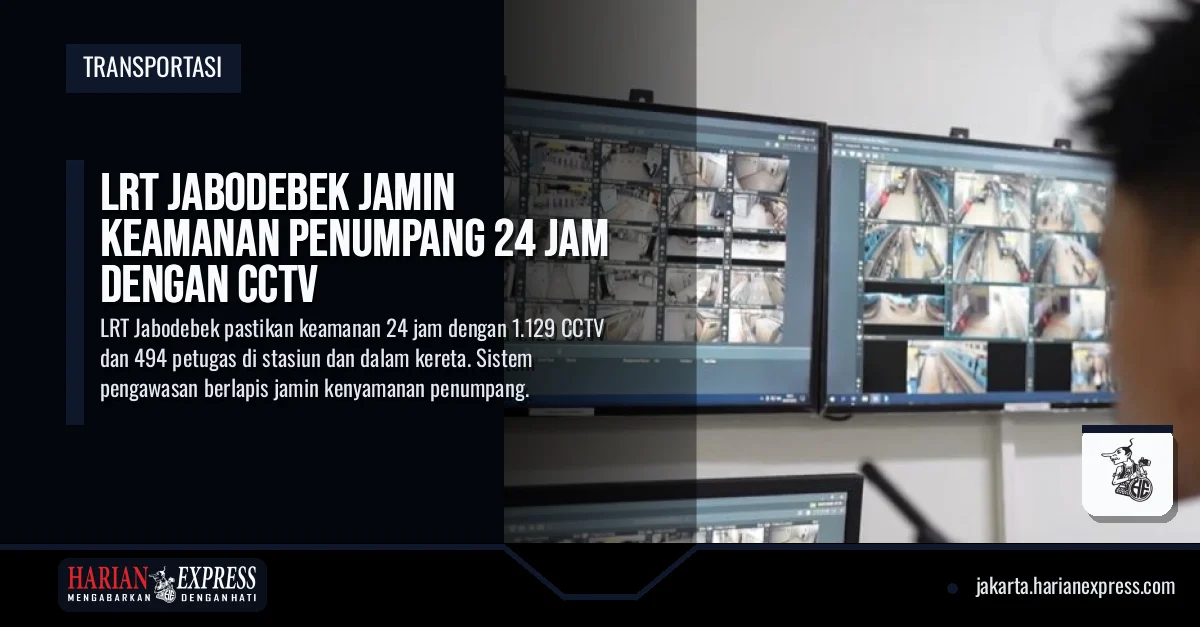 LRT Jabodebek Jamin Keamanan Penumpang 24 Jam dengan CCTV