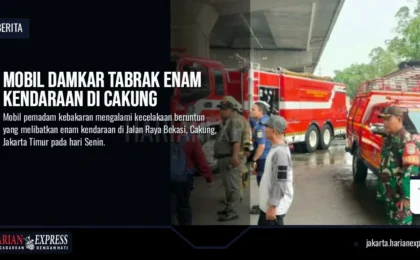 Mobil Damkar Tabrak Enam Kendaraan di Cakung