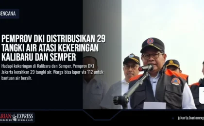 Pemprov DKI Distribusikan 29 Tangki Air Atasi Kekeringan Kalibaru dan Semper