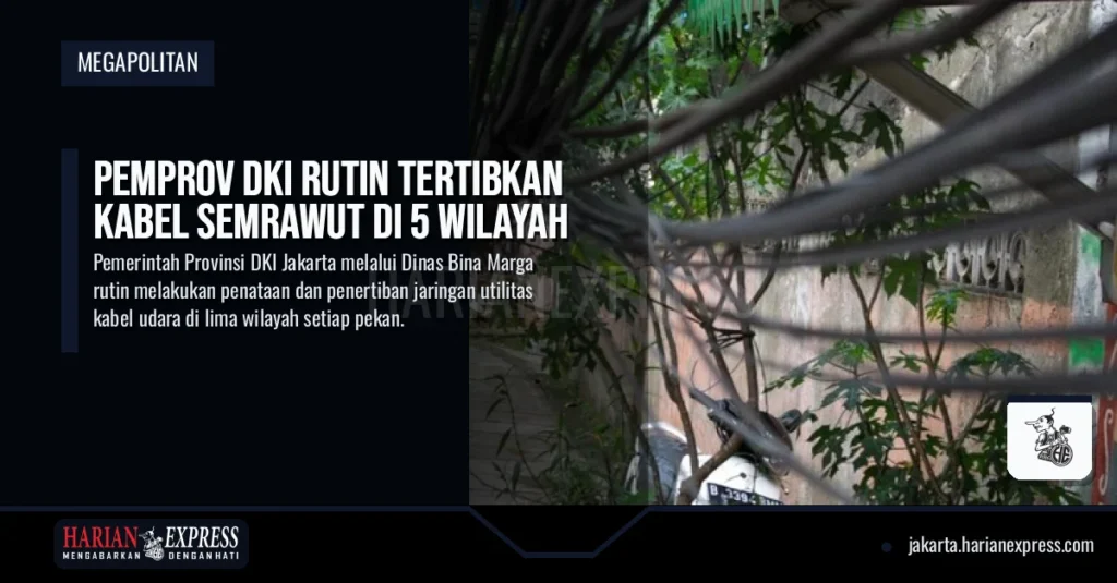Pemprov DKI Rutin Tertibkan Kabel Semrawut di 5 Wilayah
