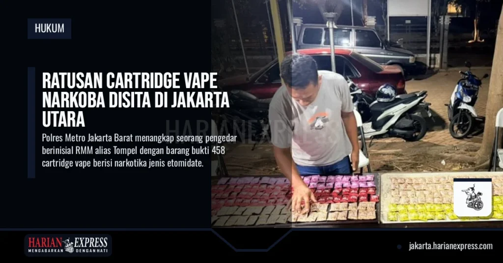 Ratusan Cartridge Vape Narkoba Disita di Jakarta Utara