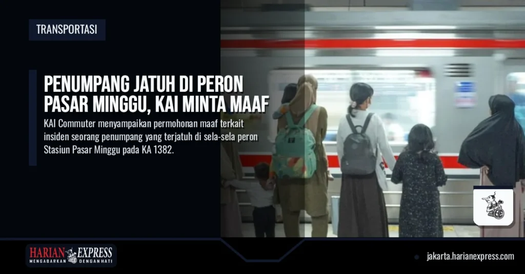 Penumpang Jatuh di Peron Pasar Minggu, KAI Minta Maaf