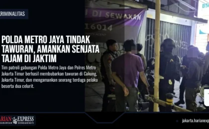 Polda Metro Jaya Tindak Tawuran, Amankan Senjata Tajam di Jaktim