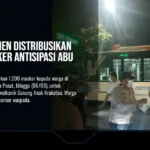 Polsek Senen Distribusikan 1.200 Masker Antisipasi Abu Vulkanik