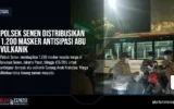 Polsek Senen Distribusikan 1.200 Masker Antisipasi Abu Vulkanik
