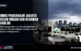 BMKG Prakirakan Jakarta Hujan Ringan dan Berawan Hari Ini