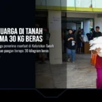 Ribuan Keluarga di Tanah Tinggi Terima 30 Kg Beras