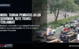 Mobil Tabrak Pembatas Jalan Sudirman, Rute TransJ Terlambat