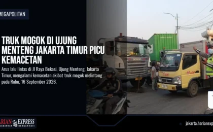 Truk Mogok di Ujung Menteng Jakarta Timur Picu Kemacetan