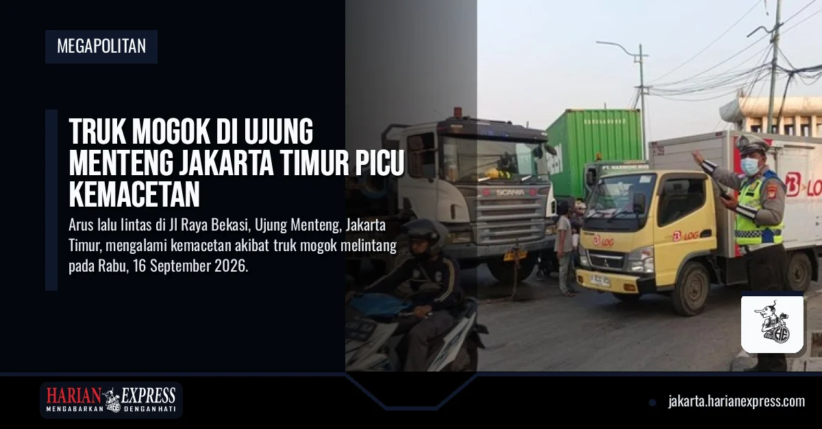 Truk Mogok di Ujung Menteng Jakarta Timur Picu Kemacetan