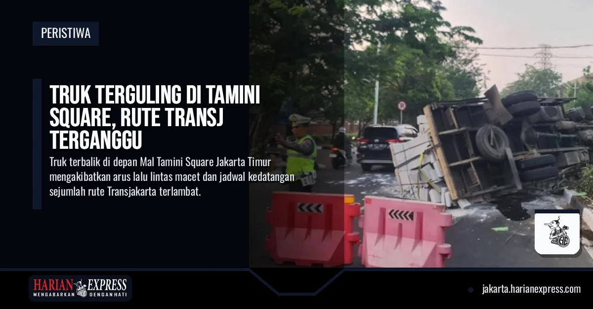 Truk Terguling di Tamini Square, Rute TransJ Terganggu