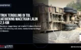 Truk Terguling di Tol Jatibening Macetkan Lalin 2,5 Km