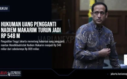 Hukuman Uang Pengganti Nadiem Makarim Turun Jadi Rp 548 M