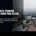 Udara Jakarta Terburuk Keempat di Dunia pada Selasa Pagi