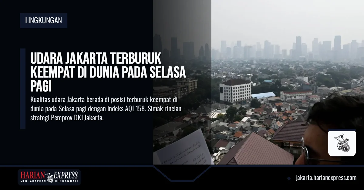 Udara Jakarta Terburuk Keempat di Dunia pada Selasa Pagi