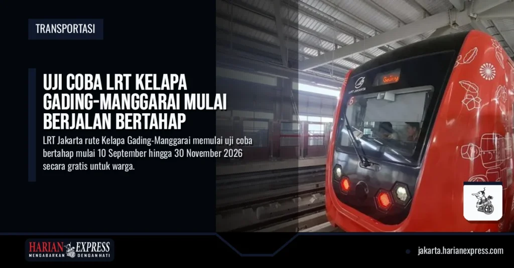 Uji Coba LRT Kelapa Gading-Manggarai Mulai Berjalan Bertahap