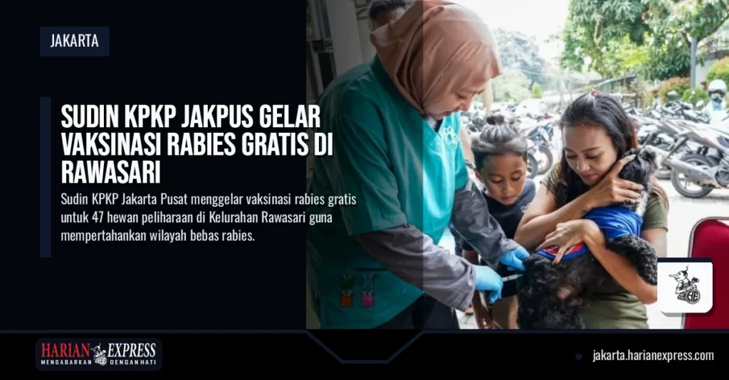 Sudin KPKP Jakpus Gelar Vaksinasi Rabies Gratis di Rawasari