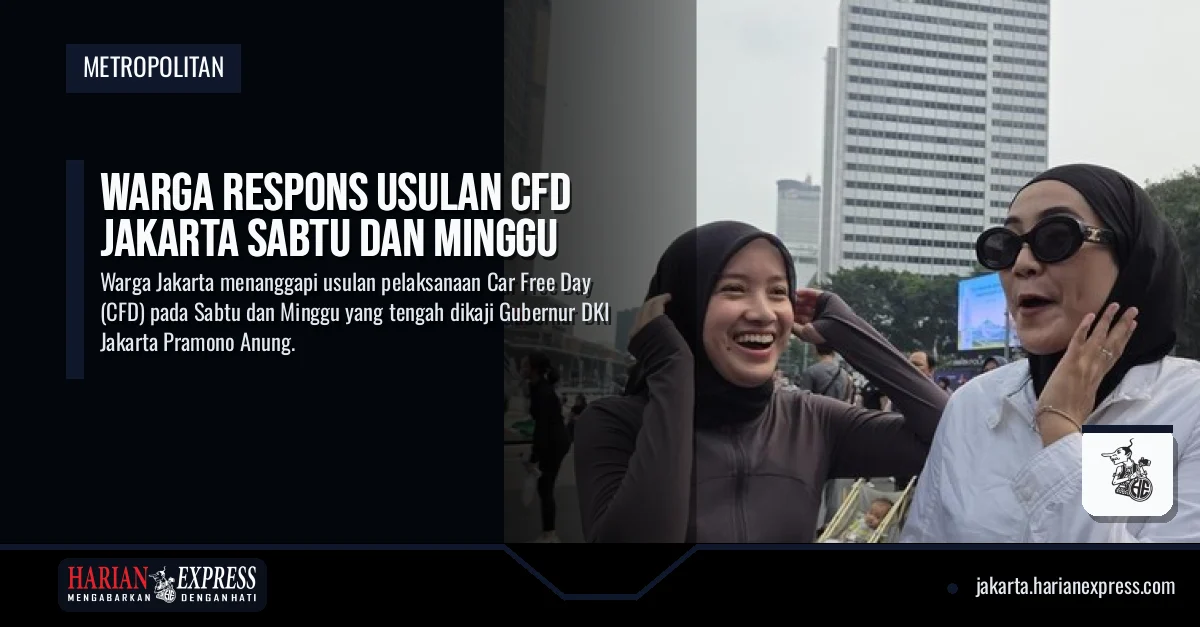 Warga Respons Usulan CFD Jakarta Sabtu dan Minggu